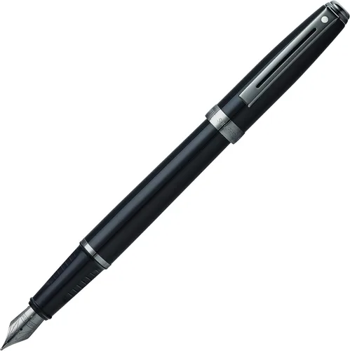 Miniatura 31 de Sheaffer Prelude - Bolígrafo de laca de ónix negro con tapa de paladio perseguido y ribete chapado en oro de 22 quilates