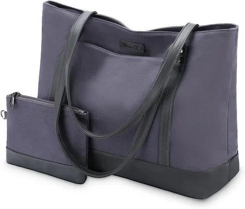 Miniatura 10 de VASCHY Bolsa de mano para laptop para mujer, grande de 15.6 pulgadas, bolsa para profesores, maletín para viajes, trabajo, negocios, oficina