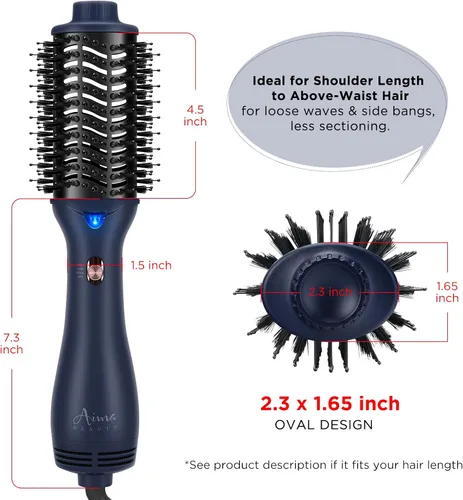Miniatura 5 de Aima Beauty - Secador de pelo y cepillo voluminizador de un solo paso, herramienta de peinado de cabello, alisador de cerámica, rizador, moldeador