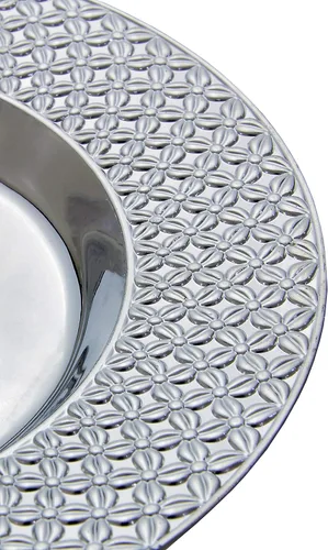 Miniatura 5 de Exquisite Juego de taza y platillo de plástico desechable de 5.5 onzas para niños, taza y platillo Tatz Silver para Pascua, Shabat, boda, británico