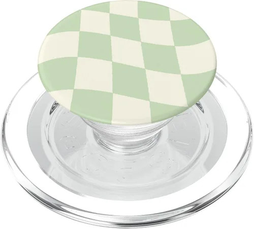 Miniatura 8 de PopSockets PopSockets intercambiables a cuadros verdes pastel danés