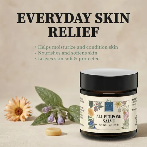 Miniatura 2 de Wise Woman Herbals Bálsamo multiusos con caléndula y consuelda, alivia la piel seca e irritada, cuidado de la piel posparto, soporte nutritivo