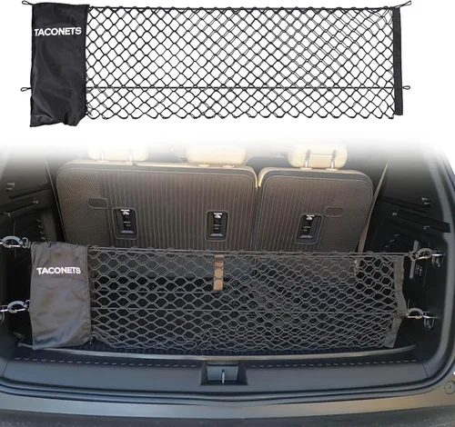 Miniatura 10 de Red de carga sobre de TacoNets para Toyota 4Runner - Compatible con 2010-2024 con 2ª fila - Bungee de 5 mm mejorado - Bolsa de almacenamiento