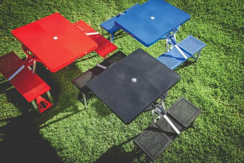 Miniatura 6 de Detroit Lions - Mesa de picnic portátil plegable con asientos, (negro)