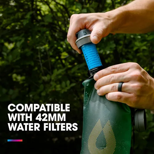 Miniatura 6 de Bolsa de almacenamiento de agua para acampar plegable (2L, 3L, 4L, 6L, 10L) - Sin BPA y PVC, bolsa de depósito de hidratación, a prueba de fugas