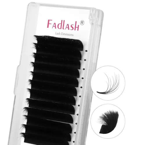 Miniatura 41 de FADLASH Extensiones de pestañas con rizo D, 0.07 mm, bandeja mixta fácil de usar, pestañas de volumen 2D-10D, autoaplicables, 15-20 mm