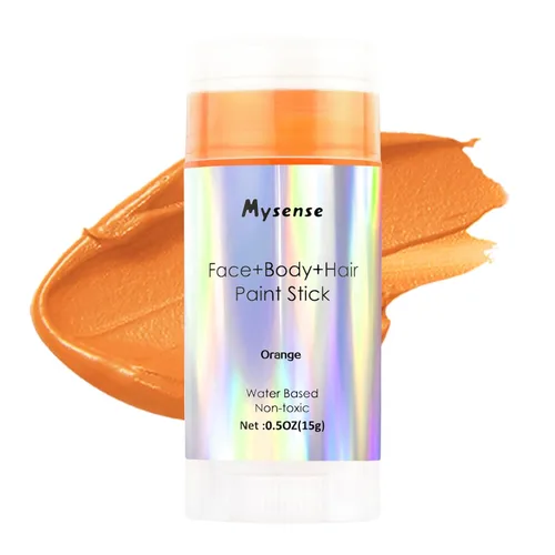 Miniatura 7 de Mysense Pintura en barra para el cabello facial y corporal morado pastel, a base de agua, lavable y temporal, pintura corporal crema no tóxica