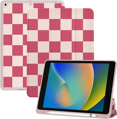 Miniatura 8 de Compatible con iPad de 10.2 pulgadas, Funda de 9ª/8ª/7ª Generación (2021/2020/2019) con Soporte para Lápiz/Parte Trasera de TPU Suave con Función