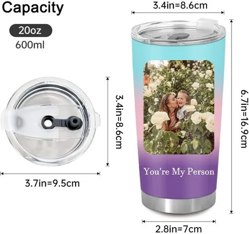 Miniatura 5 de Vaso de café personalizado con foto para mamá papá, vasos de café personalizados, taza de viaje, taza de regalo para padre, madre, hombres