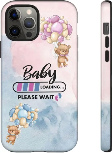 Miniatura 25 de Cute Baby Loading Phone Case for iPhone Models and Variants - Sweet Maternity Phone Cover for Pregnancy Reveal or Baby Shower Matte