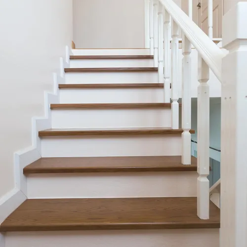 Miniatura 5 de uxcell Adhesivos autoadhesivos para escaleras, 14 tiras finas, calcomanías de vinilo para escaleras, decoración del hogar, baño, piso, blanco, 39.3