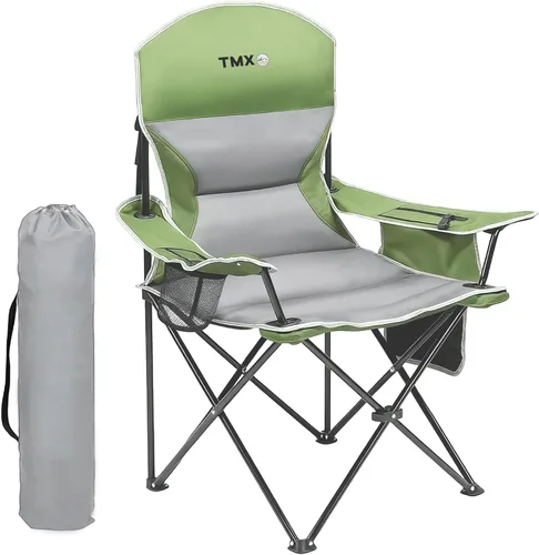 Miniatura 12 de Silla plegable portátil para exteriores con portavasos y bolsa enfriadora, malla transpirable, reposabrazos anchos, diseño ergonómico para 01-rojo