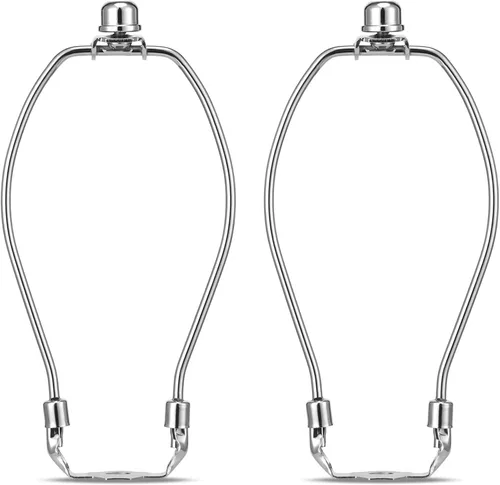 Miniatura 8 de Juego de 2 soportes desmontables para arpa de lámpara de 7 pulgadas para lámparas de mesa y de pie, soporte resistente para pantalla de lámpara