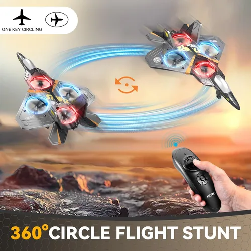 Miniatura 6 de 4DRC V17 Aviones de control remoto de espuma Rc para niños y adultos de 4 a 7 y de 8 a 16 años, aviones de combate a control remoto con luz, avión