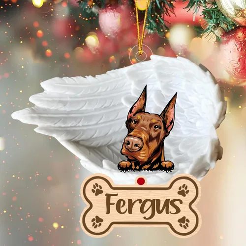 Miniatura 22 de Adorno de perro afgano de 1 ángel, adorno acrílico 2D personalizado conmemorativo para perros, regalo por pérdida de mascotas, regalo
