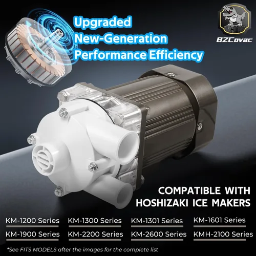Miniatura 8 de S-0730 Bomba de agua para Hoshizaki, conjunto de bomba de motor de máquina de hielo con cable y kit de servicio de enchufe