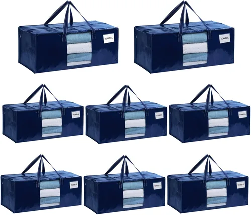 Miniatura 29 de VENO Paquete de 4 bolsas de mudanza resistentes, bolsas de embalaje transparentes para una fácil visibilidad, alternativa a las cajas de mudanza