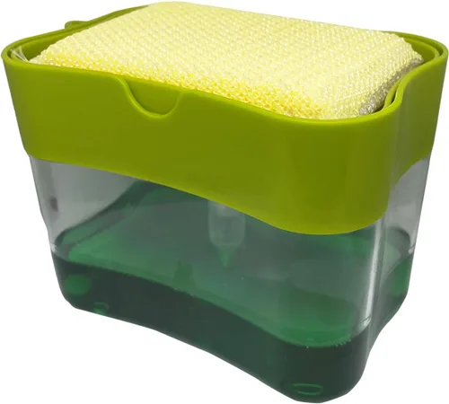 Miniatura 2 de Elite Buddy Dispensador de jabón para platos y organizador de esponjas (verde hierba) con almohadilla de limpieza multiusos Elite 3