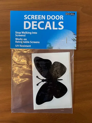 Miniatura 6 de Calcomanías retráctiles para puerta, 5 por paquete, mantiene a los niños seguros, alerta a pájaros, perros, niños, advierte, protege, seguridad