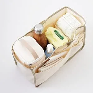 Miniatura 8 de Bebefit Bolsa de pañales con bolsa organizadora y bolsa aislada para mamá y papá material de espiga 12 bolsillos