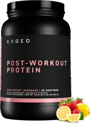 Kaged Re-Kaged - Proteína en polvo para después del entrenamiento, 0.99 oz de proteína de suero con creatina, glutamina y betaína para el
