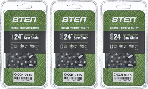 Miniatura 46 de 8TEN Cadena de motosierra semi cincel de 6 pulgadas .050 1/4 42 DL para Worx WG320 Black & Decker LLP120 (paquete de 3)