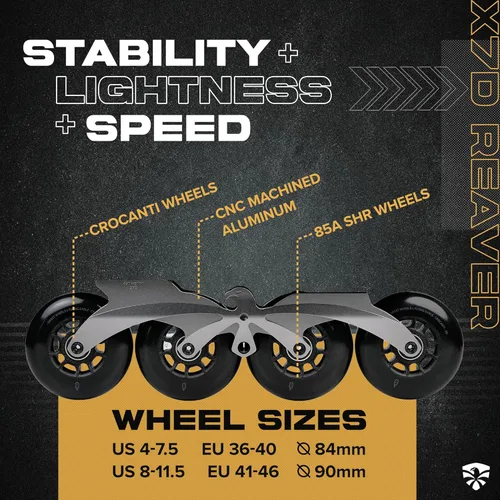 Miniatura 2 de Flying Eagle X7D Reaver - Patines en línea para adultos para hombres y mujeres, patines en línea para exteriores, patines para adultos, Freeskates