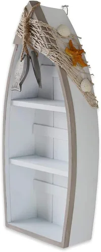Velero de madera pequeño náutico decoración de barco costero playa temática adornos para el hogar, baño, habitación (C)