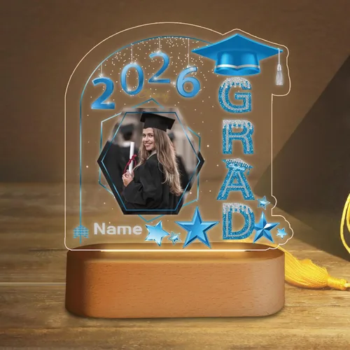 Miniatura 29 de Regalos de graduación personalizados luz nocturna con nombre de foto, lámpara LED de graduación personalizada 2026 para mujeres y hombres, regalos