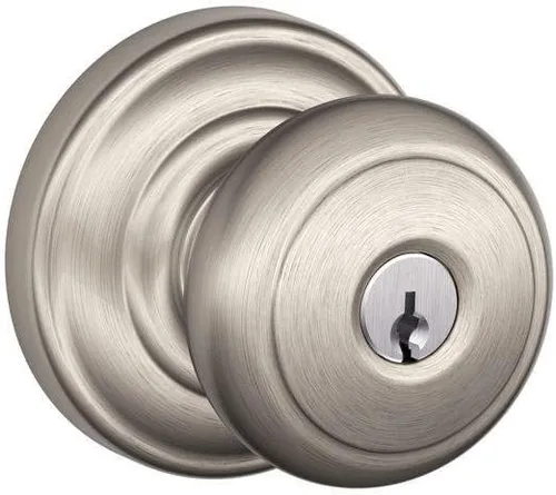 Miniatura 54 de Schlage F10 AND 716 ADD - Pomo Andover con moldura Addison, cerradura de paso para pasillos y armarios, bronce envejecido