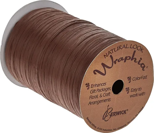 Miniatura 17 de Berwick Offray Cinta de rafia mate de 1/4" de ancho, verde manzana, 100 yardas, 0.276 in