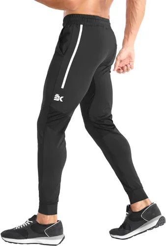 Miniatura 28 de BROKIG Pantalones deportivos ligeros para hombre, elásticos, de secado rápido, con bolsillos con cremallera