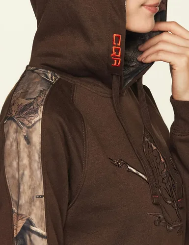 Miniatura 6 de CQR Sudadera con capucha de forro polar para mujer, con bolsillo frontal al aire libre, sudadera con forro polar de invierno