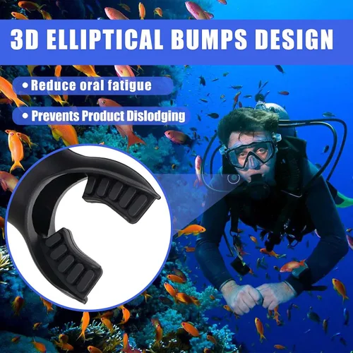 Miniatura 2 de Boquilla de buceo, boquilla de silicona para esnórquel de repuesto con lazo regulador, se adapta a la mayoría de los reguladores estándar, Amarillo