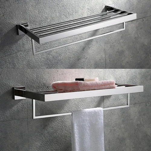 Miniatura 3 de Towel Racks for Bathroom, Towel Rack Wall Mounted with Tower Bars, Stainless Steel Bathroom Shelf, Hand Towel Holder for Bathroom Wall, Bathroom