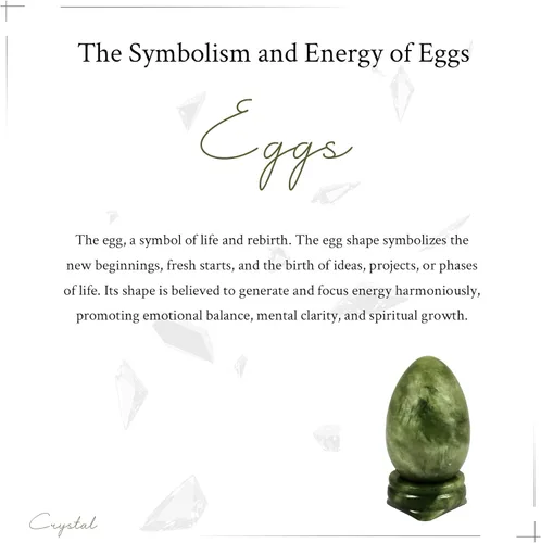 Miniatura 2 de mookaitedecor Huevo de cristal de jade verde pulido figuras de piedras preciosas con soporte de piedra Verde Oscuro