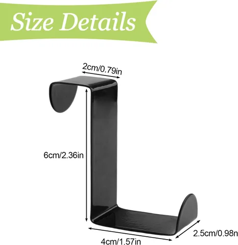 Miniatura 2 de Over Cabinet Door Hooks, 8Pcs Plastic Over Door Single Hooks Multi-Purpose Over The Cupboard Drawer Hooks Space-Saving Hanger Extender Clips Hooks