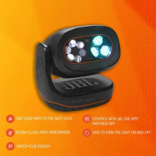 Miniatura 2 de JBL Partylight Beam - Luz de fiesta con proyección Bluetooth, lleva tu fiesta al siguiente nivel con un espectáculo de luces coreografiado que llena