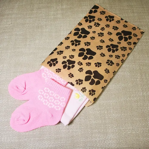 Miniatura 5 de CuteBox Pawprint - Bolsas de regalo de papel plano de estraza (100 unidades (6 x 9 pulgadas) para manualidades, recuerdos de fiesta, venta al por