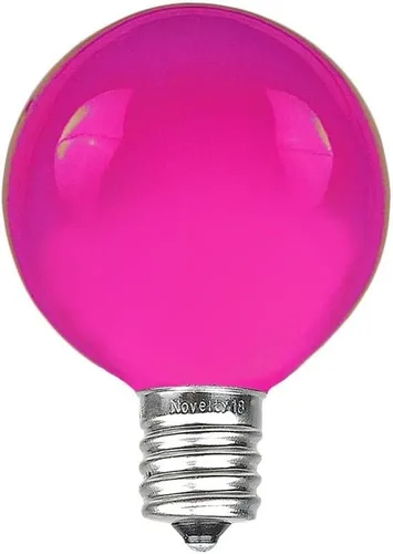 Miniatura 14 de Novelty Lights Paquete de 25 bombillas G40 multicolor para exteriores, bombillas incandescentes de vidrio con 3000 horas de vida útil, bombillas