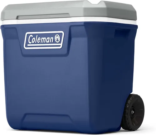 Coleman Classic Series - Enfriador portátil aislado con ruedas, resistente a fugas, para exteriores, mantiene el hielo hasta 5 días, 65 cuartos de