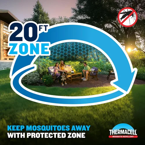Miniatura 2 de Thermacell E-ZoneGuard Glow - Repelente de mosquitos recargable + linterna con zona de 20 pies de protección al aire libre científicamente probada