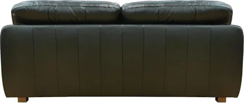 Miniatura 6 de Sunset Trading Jayson - Sofá negro de cuero de grano superior de 89 pulgadas de ancho, asiento profundo