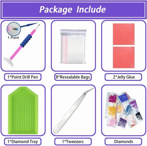 Miniatura 6 de JAKI Kits de Pintura de Diamantes para Adultos - Kits de Arte de Diamantes de Castillo para Adultos, Kits de Arte de Gemas para Adultos, Imágenes