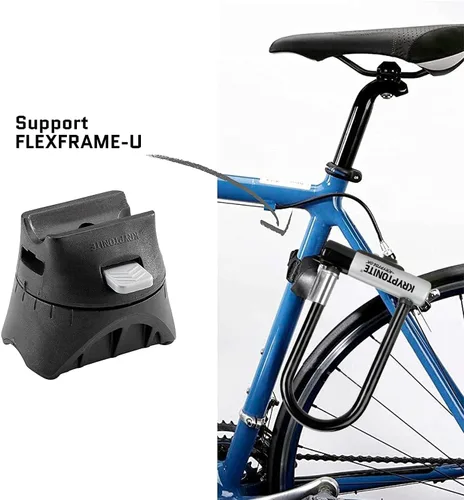 Miniatura 9 de Kryptonite Kryptolok - Candado en U estándar para bicicleta con cable, candado antirrobo resistente para bicicleta, grillete de 12.7 mm y cable
