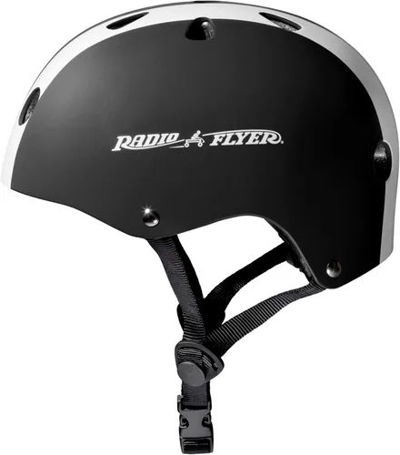 Miniatura 5 de Radio Flyer Casco para niños, negro mate, para niños de 2 a 5 años, tamaño ajustable, pasa el estándar de seguridad del casco de bicicleta de EE.