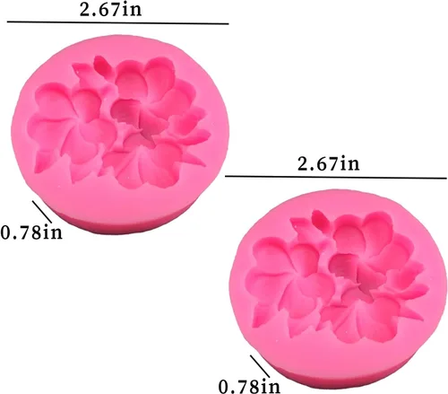 Miniatura 3 de Wehous 2 moldes de silicona de flores 3D para hacer velas, moldes de silicona para decoración de tartas de chocolate, moldes de decoración de velas