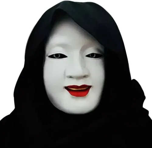 Miniatura 2 de Gmasking Máscara de resina Prajna japonesa Noh Cosplay para adultos, disfraz decorativo para fiesta de Halloween