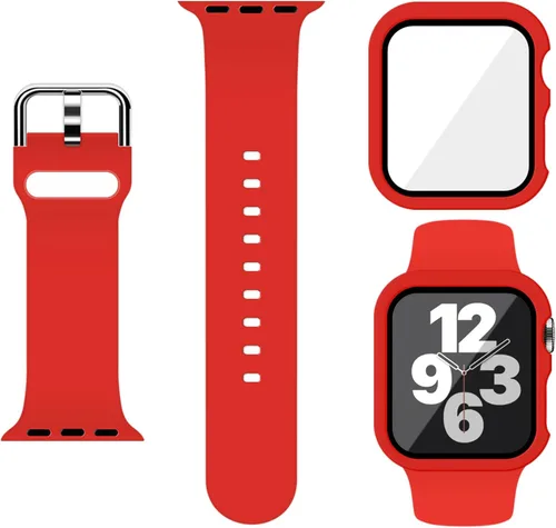 Miniatura 22 de Correa Deportiva de Silicona y Estuche con Protector de Pantalla para Apple Watch Series 11, Series 10, Series 9, Series 8, Series 7, Series 6 SE