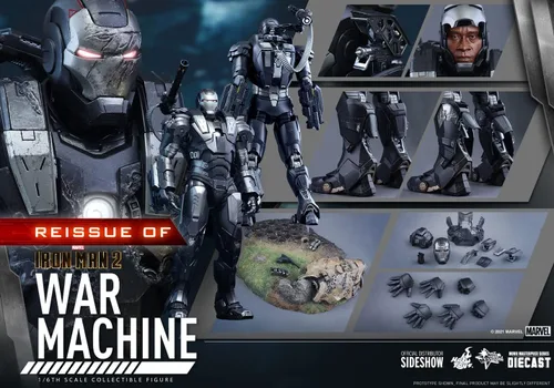 Miniatura 7 de Hot Toys Máquina de guerra 1:6 - Iron Man 2, Plata